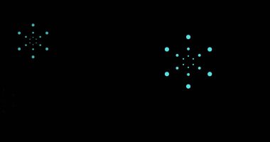 Siyah arka planda patlayan mavi havai fişek görüntüsü. Yeni yıl, kutlama, parti, gelenek ve mevsimsel olay kavramı dijital olarak oluşturuldu.
