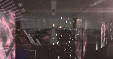 İstatistiklerin resmi, veri işleme ve bağlantı ağları. küresel teknoloji, veri işleme ve dijital arayüz kavramı dijital olarak oluşturulmuş görüntü.