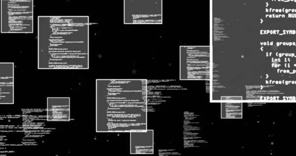 Εικόνα Της Επεξεργασίας Δεδομένων Μαύρο Φόντο Σφαιρική Επικοινωνία Επεξεργασία Δεδομένων — Φωτογραφία Αρχείου
