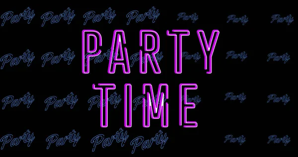 Image Party Time Text Party Texts Social Media Communication Interface — Stock Photo, Image