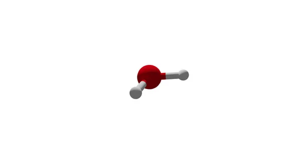 Imagem Molécula Girando Sobre Fundo Branco Conceito Ciência Química Biologia — Fotografia de Stock