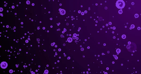Bild Von Violetten Kreisen Die Auf Violettem Hintergrund Schweben Wissenschaft — Stockfoto