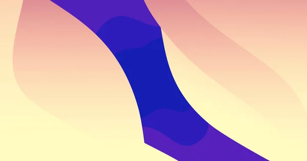 Afbeelding Van Golvende Paarse Perzik Organische Vormen Bewegen Donkerblauwe Achtergrond — Stockfoto
