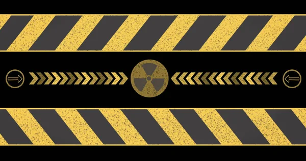 Bild Kärnvapensymbol Svart Bakgrund Nöd Och Nukleärteckenkoncept Digitalt Genererad Bild — Stockfoto