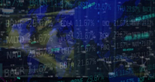 Bilde Finansielle Data Grafer Bylandskap Globalt Finans Økonomi Nærings Teknologibegrep – stockfoto