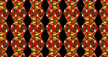 Elmaslar ve turuncu tonlarda dikdörtgenler olan soyut bir arkaplan resmi. renk, desen ve hareket kavramı dijital olarak oluşturulmuş görüntü.