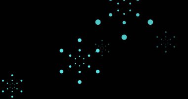 Siyah arka planda patlayan mavi havai fişek görüntüsü. Yeni yıl, kutlama, parti, gelenek ve mevsimsel olay kavramı dijital olarak oluşturuldu.