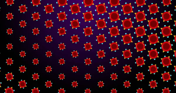 Bild Der Roten Blume Wie Formen Erscheinen Auf Dunkelrotem Hintergrund — Stockfoto