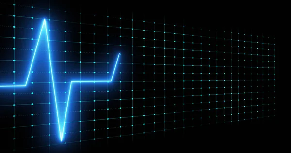 Image Cardiograph Black Background Global Medicine Digital Interface Concept Digitally — Stock Photo, Image