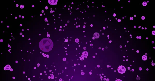 Bild Lila Cirklar Flyter Violett Bakgrund Vetenskap Mänsklig Biologi Kropp — Stockfoto