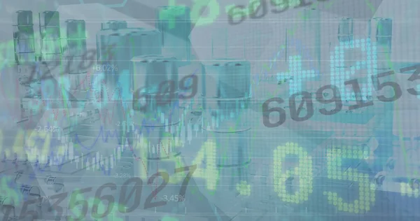Imagen Del Mercado Bursátil Sobre Procesamiento Datos Financieros Concepto Global — Foto de Stock