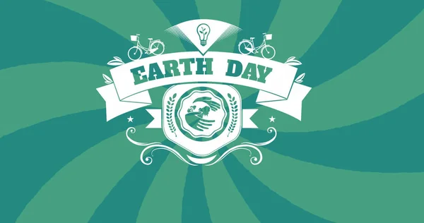 Bild Des Tages Der Erde Banner Auf Grünem Hintergrund Umwelt — Stockfoto