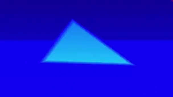Animazione Testo Vendita Righe Dischi Triangoli Neon Background Retrodistribuzione Comunicazione — Video Stock