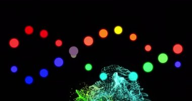 Bağlantı ağlarının animasyonu ve DNA iplikçiklerinin dönmesi. Küresel bilim, tıp ve sağlık hizmetleri kavramı dijital olarak üretilen video.