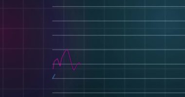 Şebekede istatistik ve finansal veri işleme animasyonları. küresel iş, finans ve veri işleme kavramı dijital olarak oluşturulmuş video.