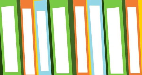 Plný Snímek Zelené Oranžové Modré Knihy Uspořádané Vedle Sebe Kopírovat — Stock fotografie
