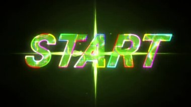 Siyah arkaplandaki ışık izleri üzerinden başlatılan metnin canlandırması. küresel sosyal medya ve dijital arayüz konsepti dijital olarak oluşturulmuş video.