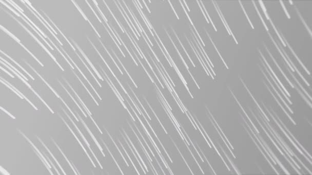 Анимация Белых Линий Падающих Сером Фоне Цвет Движение Энергия Абстрактная — стоковое видео