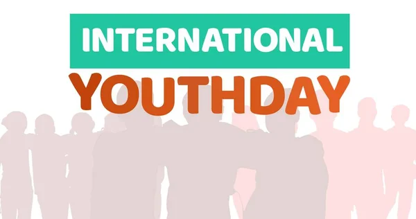Illustration Des Textes Zum Jugend Und Internationalen Jugendtag Vor Weißem — Stockfoto