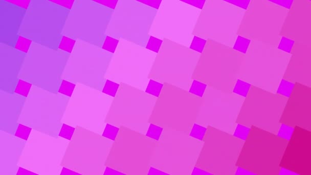 Animace Různých Geometrických Tvarů Pohybujících Růžovém Pozadí Čtverci Barevné Obrazové — Stock video
