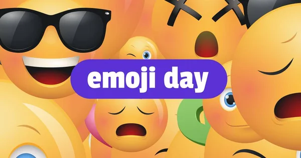 Imagen Generada Digitalmente Del Texto Del Día Emoji Sobre Captura — Foto de Stock