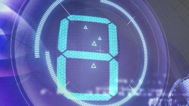 Siyah arka planda sayım ve veri işleme animasyonu. veri işleme ve teknoloji konsepti dijital olarak oluşturulmuş video.