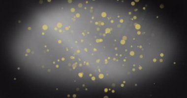 Siyah arka planda ışık lekelerinin canlandırılması. Sosyal medya ve iletişim arayüzü kavramı dijital olarak oluşturulmuş video.