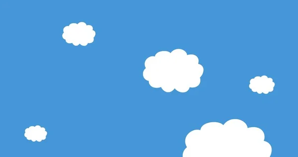 Illustration White Clouds Blue Background Copy Space Vector Nature Abstract — Stock Photo, Image