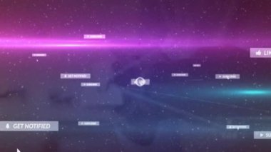 Akıllı telefon kullanan kişi yerine simgelerle bağlantı ağının animasyonu. küresel bağlantılar, veri işleme ve dijital arayüz konsepti dijital olarak oluşturulmuş video.