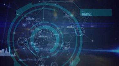 Hızlı trafik ve dünya üzerindeki bağlantı ağının animasyonu. küresel bağlantılar, ağlar ve veri işleme konsepti dijital olarak oluşturulmuş video.