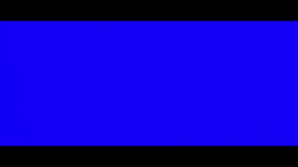 Digitale Animation Des Glitch Effekts Über Blauem Hintergrund Mit Kopierraum — Stockvideo