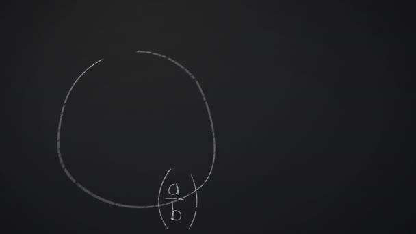 Animation Équations Mathématiques Déplaçant Sur Fond Noir Concept Scolaire Éducatif — Video