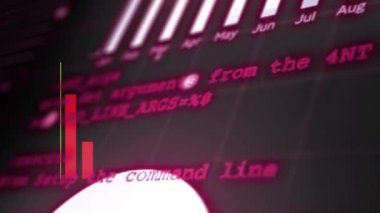 Finansal veri işleme üzerine istatistiklerin animasyonu. küresel finans, iş ve veri işleme kavramı dijital olarak oluşturulmuş video.
