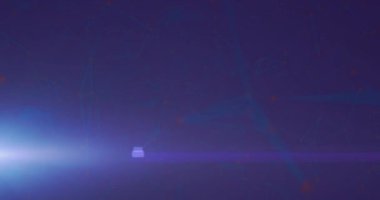 Donanma arka planında ışık animasyonu. Şekiller, renk, soyutlama ve hareket konsepti dijital olarak oluşturulmuş video.