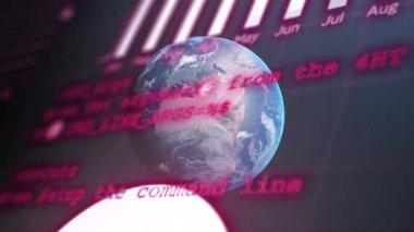 İstatistiksel veri işleme, suç işleyen bir küreyi mavi arka plana karşı kapatıyor. Küresel ağ ve iş veri teknolojisi kavramı