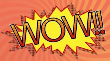 Çizgi roman 5 seçenekleri çizgi roman ses efekti metinleriyle çoklu komik konuşma baloncukları üzerinde metin animasyonu. çizgi roman ve sosyal medya konsepti dijital olarak oluşturulmuş video.