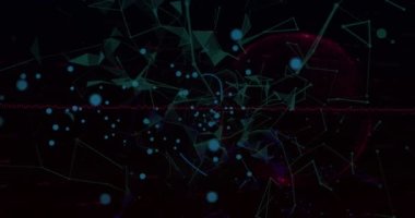 Güvenlik asma kilit simgesi, siyah arkaplanla olan bağlantıları engelliyor. Küresel ağ ve siber güvenlik teknolojisi kavramı