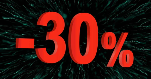Image Percent Fireworks Black Background Trade Prices Promotions Sales Digitally — Stockfoto