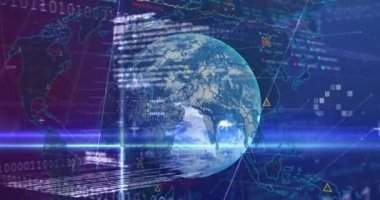 Donanma geçmişi üzerinden küresel ve finansal verilerin animasyonu. Küresel iş, finans, para ve ekonomi kavramı dijital olarak oluşturulmuş video.