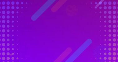 Mor arka planda hareket eden dairelerin ve şekillerin animasyonu. Şekiller, renk, soyutlama ve hareket konsepti dijital olarak oluşturulmuş video.