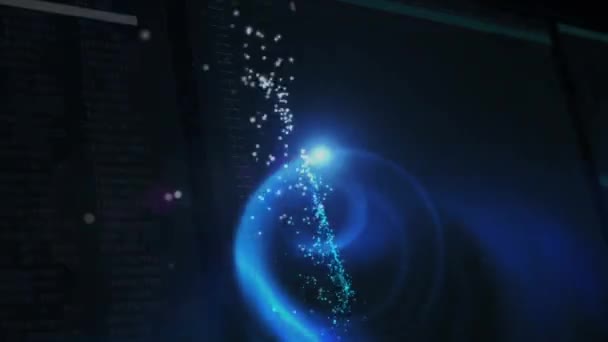 Анимация Туннеля Кругов Черном Фоне Цвета Движения Технологии Концепции Цифрового — стоковое видео