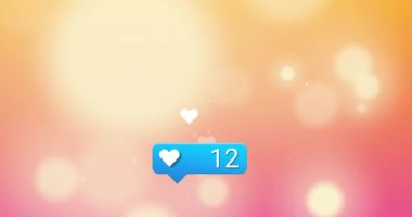 Pembe arka planda medya simgelerinin canlandırılması. Küresel iş ve dijital arayüz kavramı dijital olarak oluşturulmuş video.