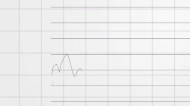 Şebeke üzerinde istatistik ve veri işleme animasyonu. küresel finans, iş ve veri işleme kavramı dijital olarak oluşturulmuş video.
