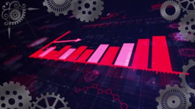 Coperid 19 hücre ve veri işleme animasyonu. küresel covid 19 salgın ve veri işleme konsepti dijital olarak oluşturulmuş video.