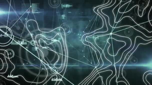배경의 Isohydoes 애니메이션 네트워크 디지털 비디오 — 비디오