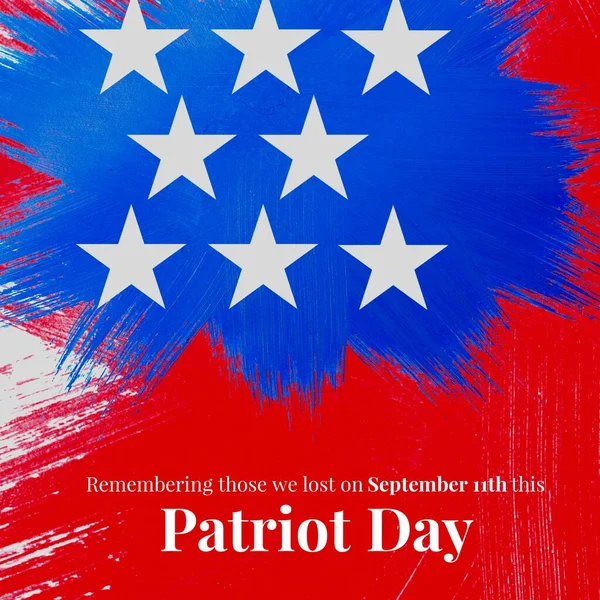 Illustration Remembering Those Lost September 11Th Patriot Day Star Shapes — Stockfoto