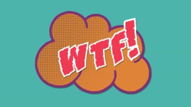 Yazılı ve bulutlu 5 komik seçeneğin canlandırması. Çizgi romanlar, animasyonlar, iletişim ve tasarım konsepti dijital olarak oluşturulmuş video.