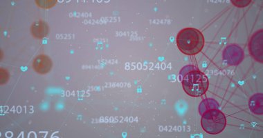 Simgelerle ve sayılarla olan bağlantı ağının küresel görüntüsü. küresel bağlantılar, ağlar ve veri işleme konsepti dijital olarak oluşturulmuş resim.