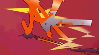 Yazılı ve bulutlu 5 komik seçeneğin canlandırması. Çizgi romanlar, animasyonlar, iletişim ve tasarım konsepti dijital olarak oluşturulmuş video.