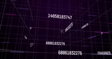 Siyah arkaplan üzerinde numara değiştirmenin animasyonu. küresel iş, finans, ekonomi ve teknoloji konsepti dijital olarak oluşturulmuş video.